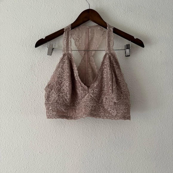 Lace Bralette XL Racerback Floral Feminine Supportive Dainty Layering New - Picture 10 of 11